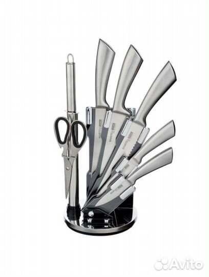 Набор кухонных ножей+овощечистка Satoshi из 8пр
