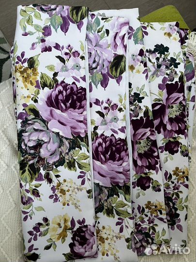 Шторы цветы сирень акварель лента 140*240 - 2 шт