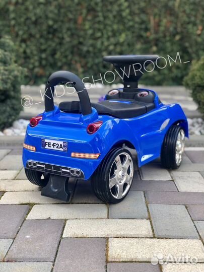 Машинка-каталка толокар родстер синий