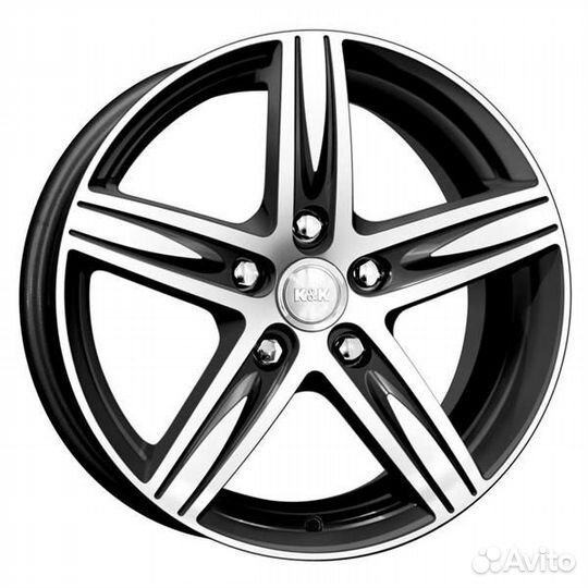 K&K Андорра : 6x15 5*100 Et:38 Dia:57.1 алмаз черный