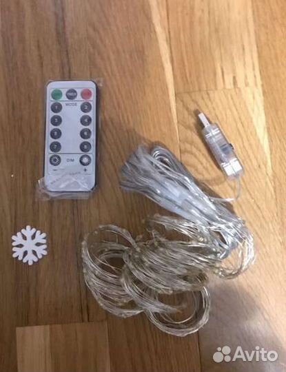 Новогодняя шторы гирлянды