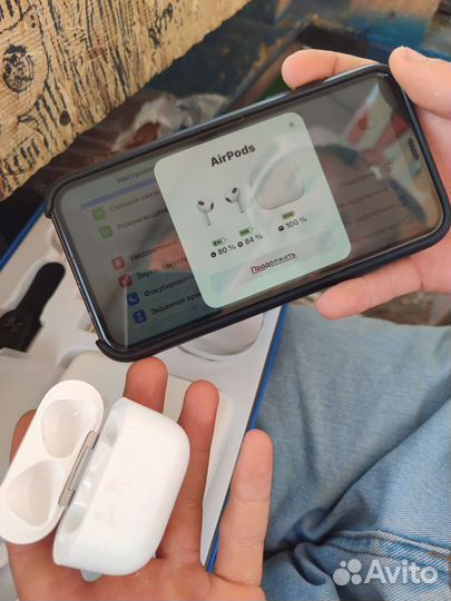 Airpods pro + чехол, копия уровень орига