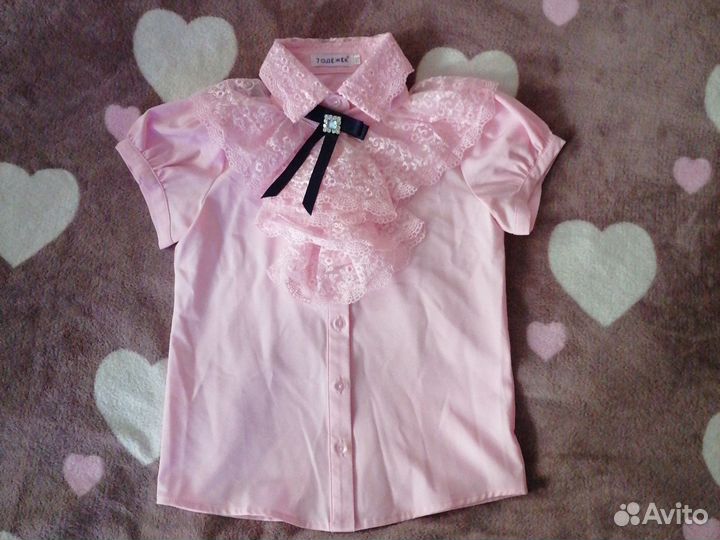 Школьная блузка для девочки, 116 см