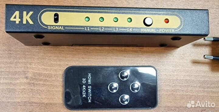 Коммуникатор 4к.hdmi switch на 4 порта входа