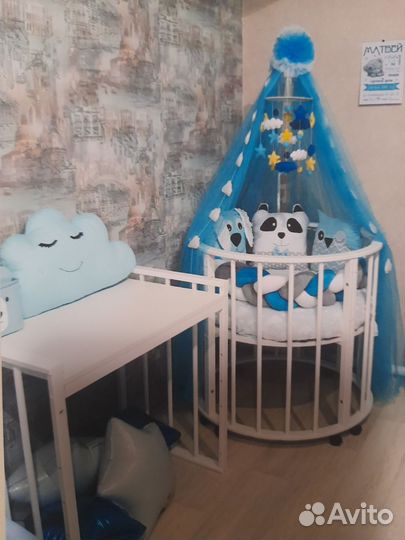 Детская кроватка круглая