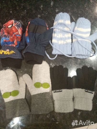 Варежки, перчатки 6-7лет