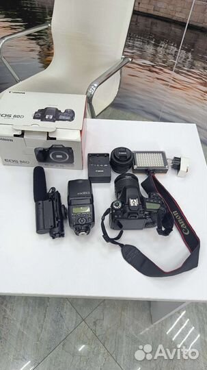 Canon 80d 18-55 комплект