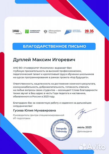 Преподаватель по программированию