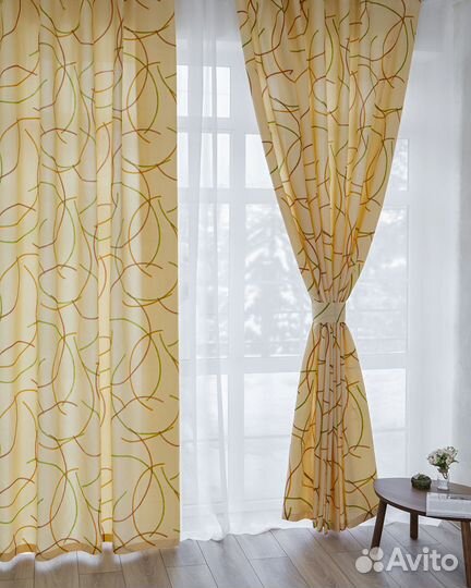 Комплект Шторы + тюль Зилан 480x270 вуаль 300x270