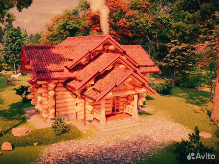 Дом из сруба, кедр, проект 