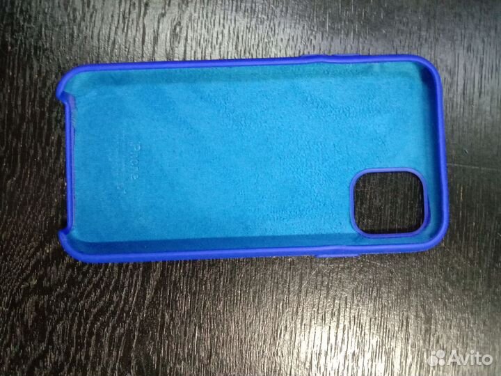 Чехол синий силикон iPhone 11