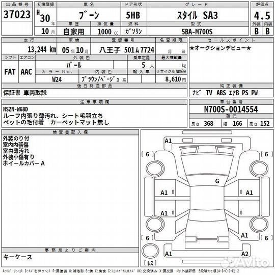 Daihatsu Boon 1.0 CVT, 2018, 13 000 км