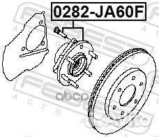 0282-JA60F к-кт подшипника ступицы перед. Niss