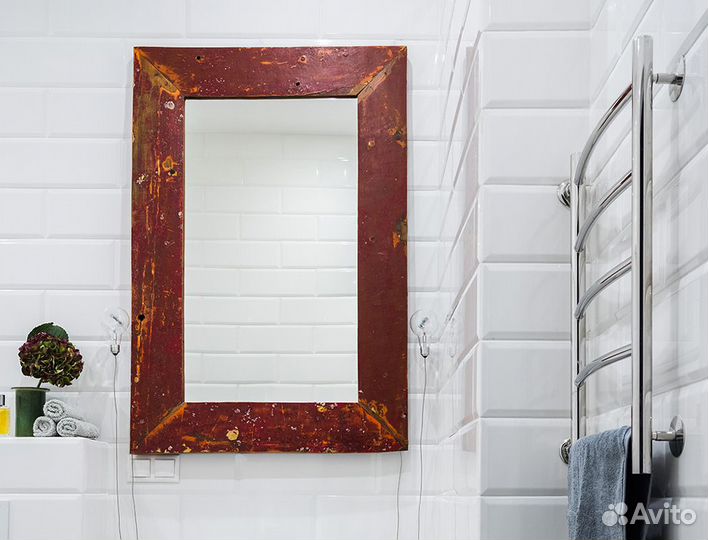 Зеркало прямоугольное массив тик 180х120 Бали Индо