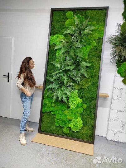 Мох,панно из стабилизированного мха