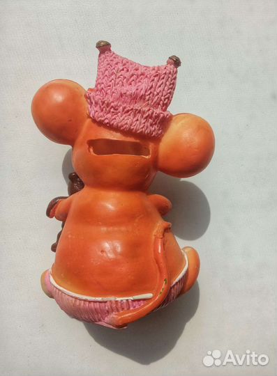 Фигурка мышь копилка мышонок потрепан