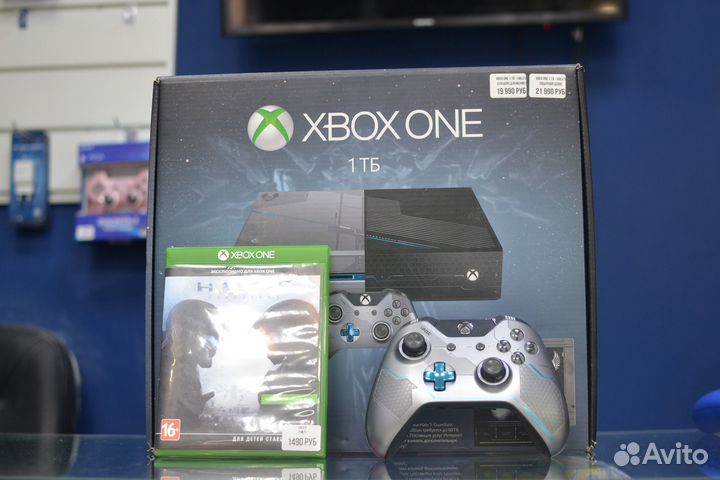 Xbox One 1tb / limited edition + игра halo 5