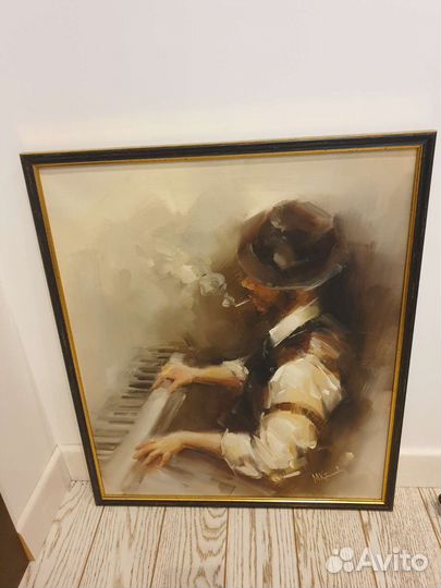 Картина маслом на холсте пианист