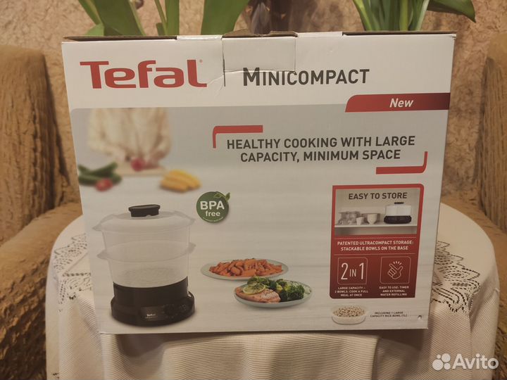 Пароварка Tefal Minicompact VC139810 новая
