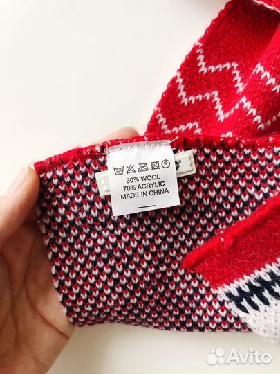 Комплект шарф и варежки женские