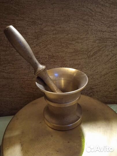 Ступка с пестиком, бронза