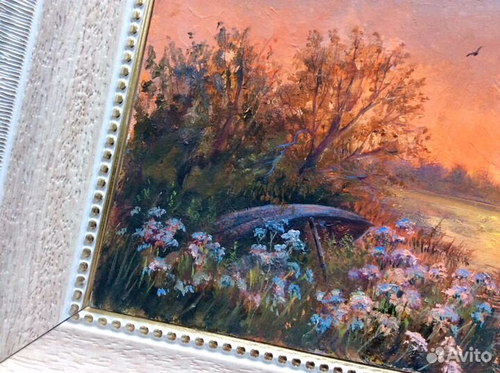 Картина маслом Летний день, пейзаж