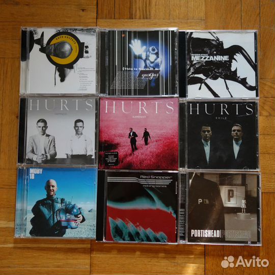 Фирменные CD: Hurts, Moby, Enigma и т.д