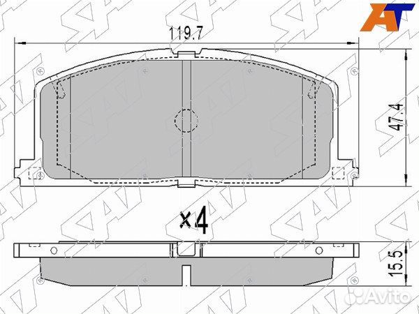 Колодки тормозные Передние toyota MR2