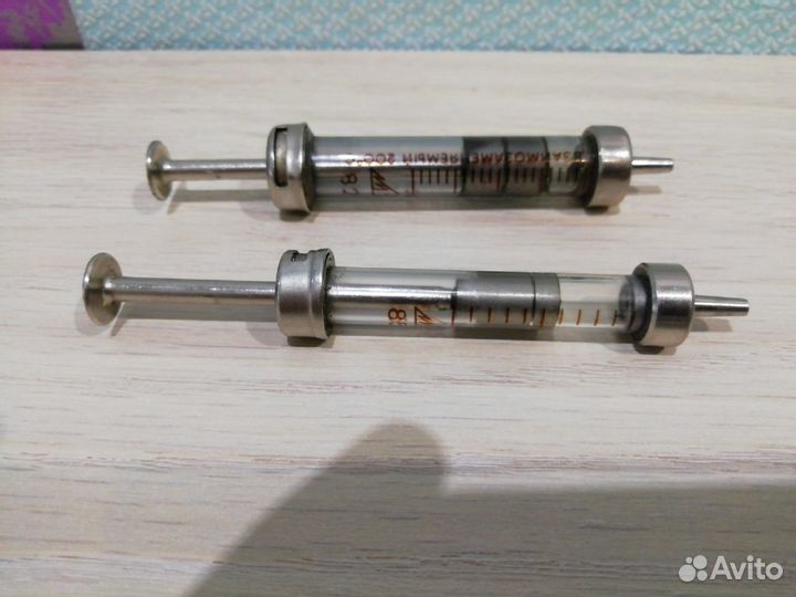 Стеклянные шприцы СССР