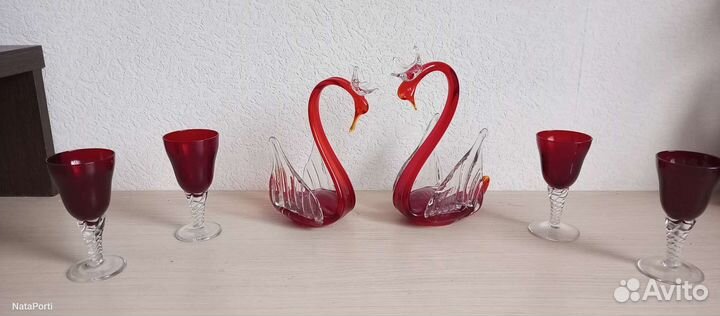 Рюмки цветное стекло СССР