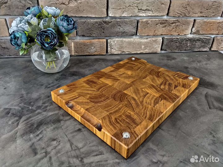 Торцевые разделочные доски из дуба - набор 3 штуки