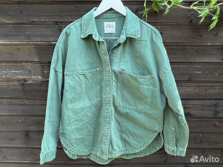 Джинсовая рубашка Zara размер М