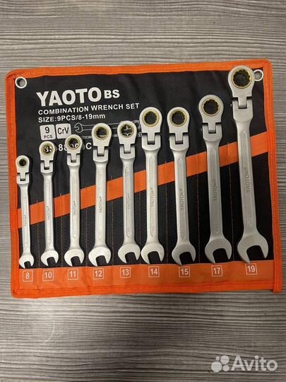 Набор ключей с трещеткой 9 в 1