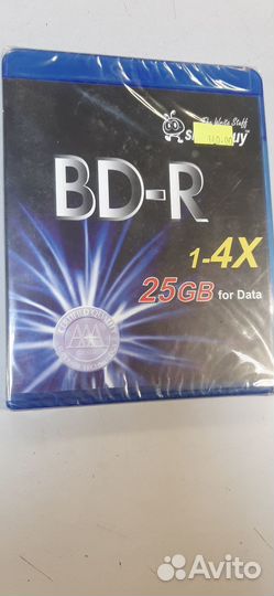 Blu-Ray диск BD-R 4X Smartbuy 25GB чистый запечата