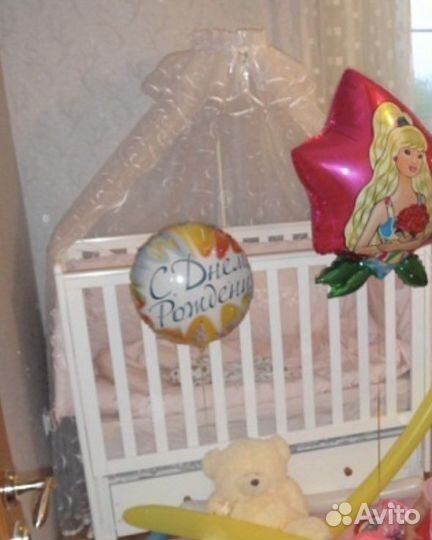 Постельное белье для детской кроватки + балдахин