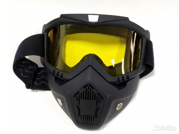 Очки маска для снегохода горных лыж (двойная линза