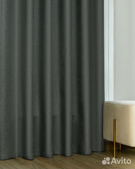 Шторы рогожка Орфей Серебро