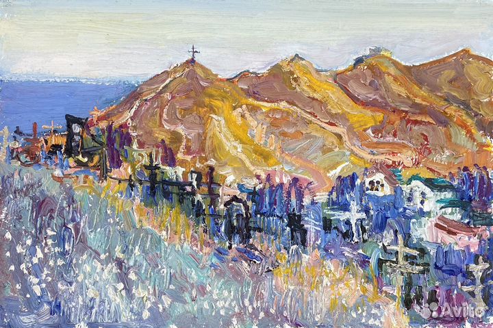 Картина маслом горный пейзаж