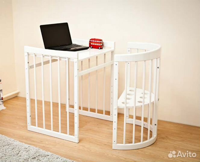 Кроватка-трансформер 8 в 1 Красная Звезда