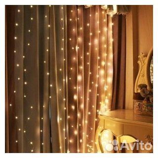Электрическая гирлянда штора, светодиодная, (3м*3м