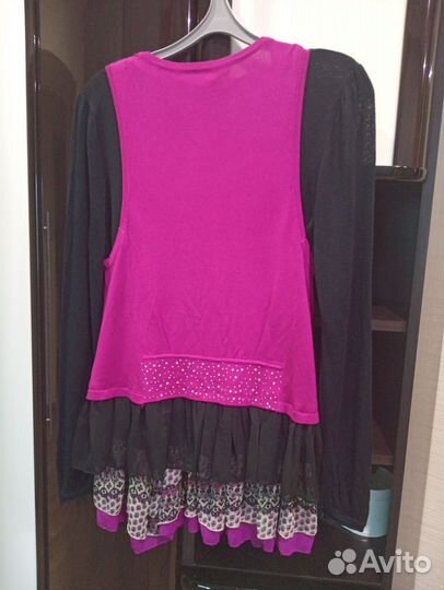 Комплект водолазка с жилетом. Новый