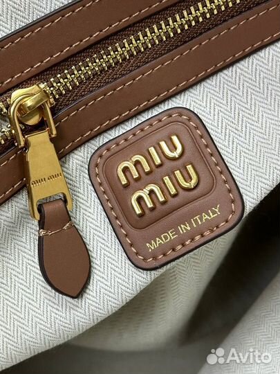 Сумка miu miu шоппер кожа