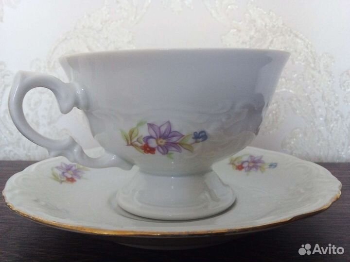 Чайная пара Агашки и тарелки Дулево и Чехия