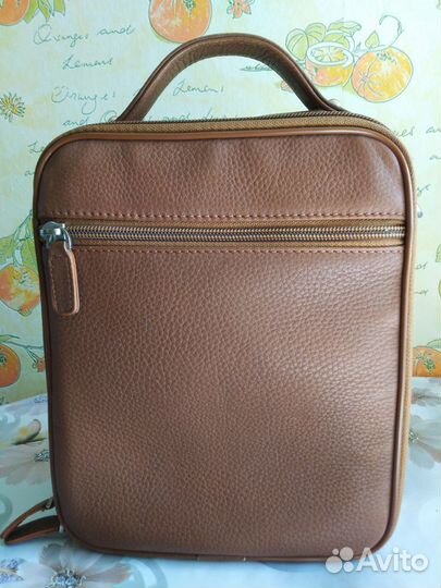 Мужская кожаная сумка через плечо б/у