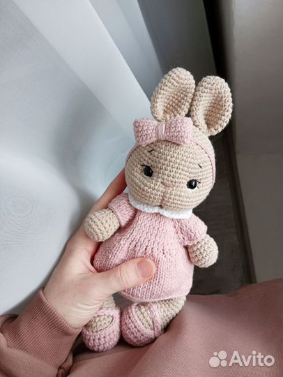 Мягкая игрушка заяц ручной работы