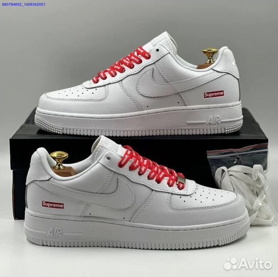 Кроссовки Nike Air Force 1 Low & Supreme (Арт.65753)