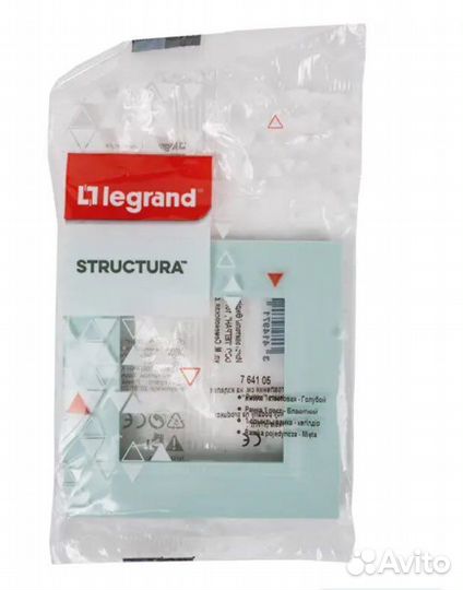 Рамка Legrand Structura голубая