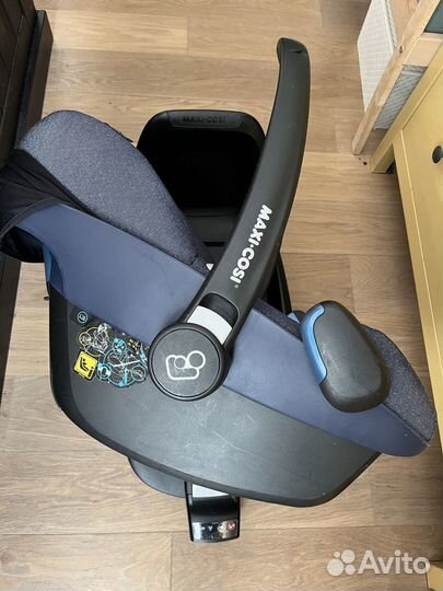 Автолюлька maxi cosi pebble plus с базой isofix