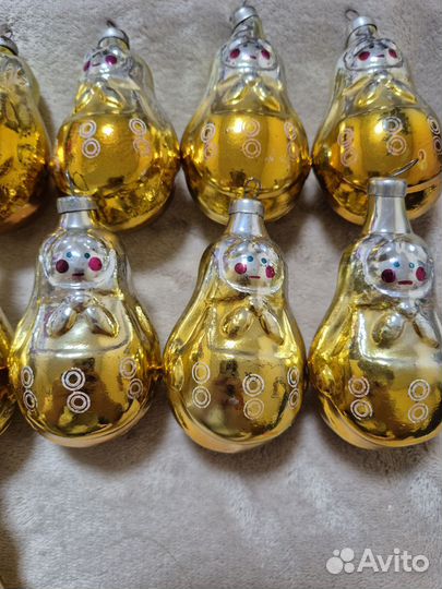 Стеклянные ёлочные игрушки СССР