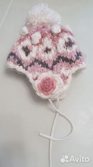 Шапка для девочки next зимняя 3-6мес